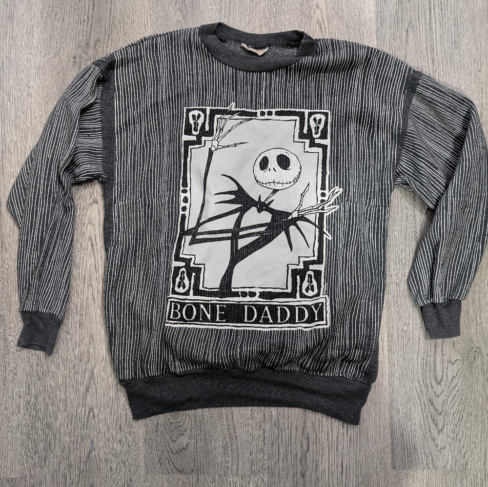 Vintage 90s Nightmare Before Christmas Jack Skellington Bone Daddy Sweatshirt
